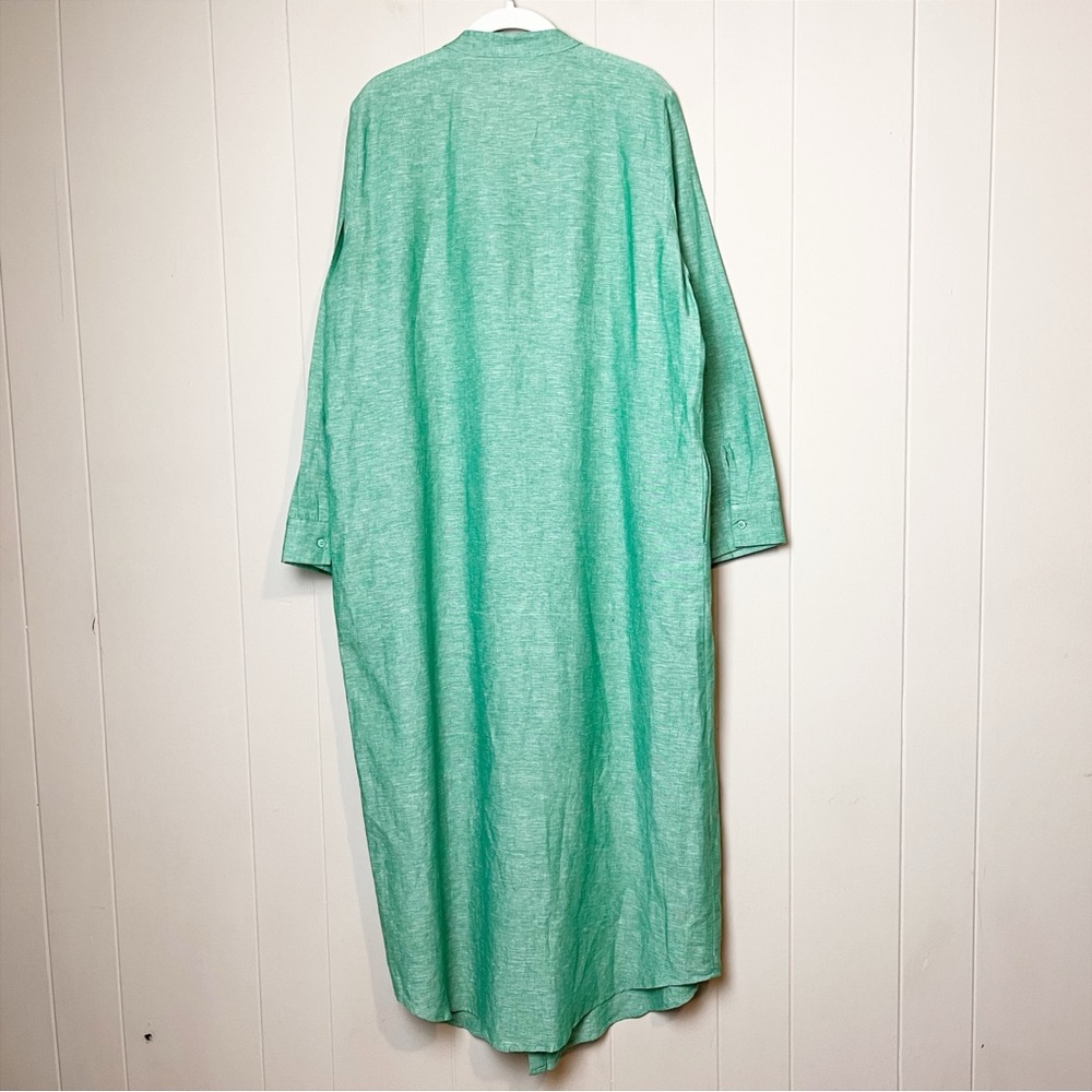 Tuckernuck Seafoam Green Linen Button-Front Maxi Dress - Picture 7 of 15